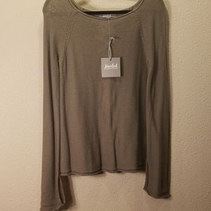Marled Green Top With Cute Back (20% off)